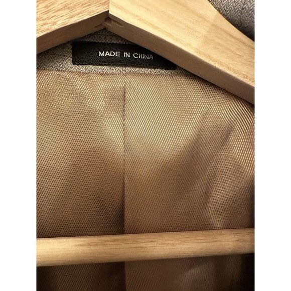 CALVIN KLEIN 100% Wool‎ Gray Men's Suit Coat Sport Coat Blazer Jacket Lined 44L - Picture 2 of 11